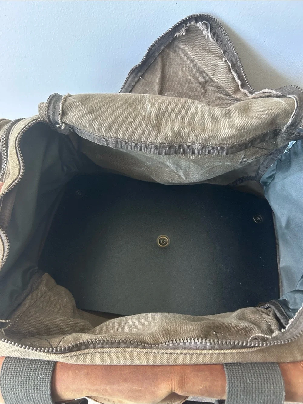 High Sierra Vintage Weathered Canvas/Leather Duffel Bag